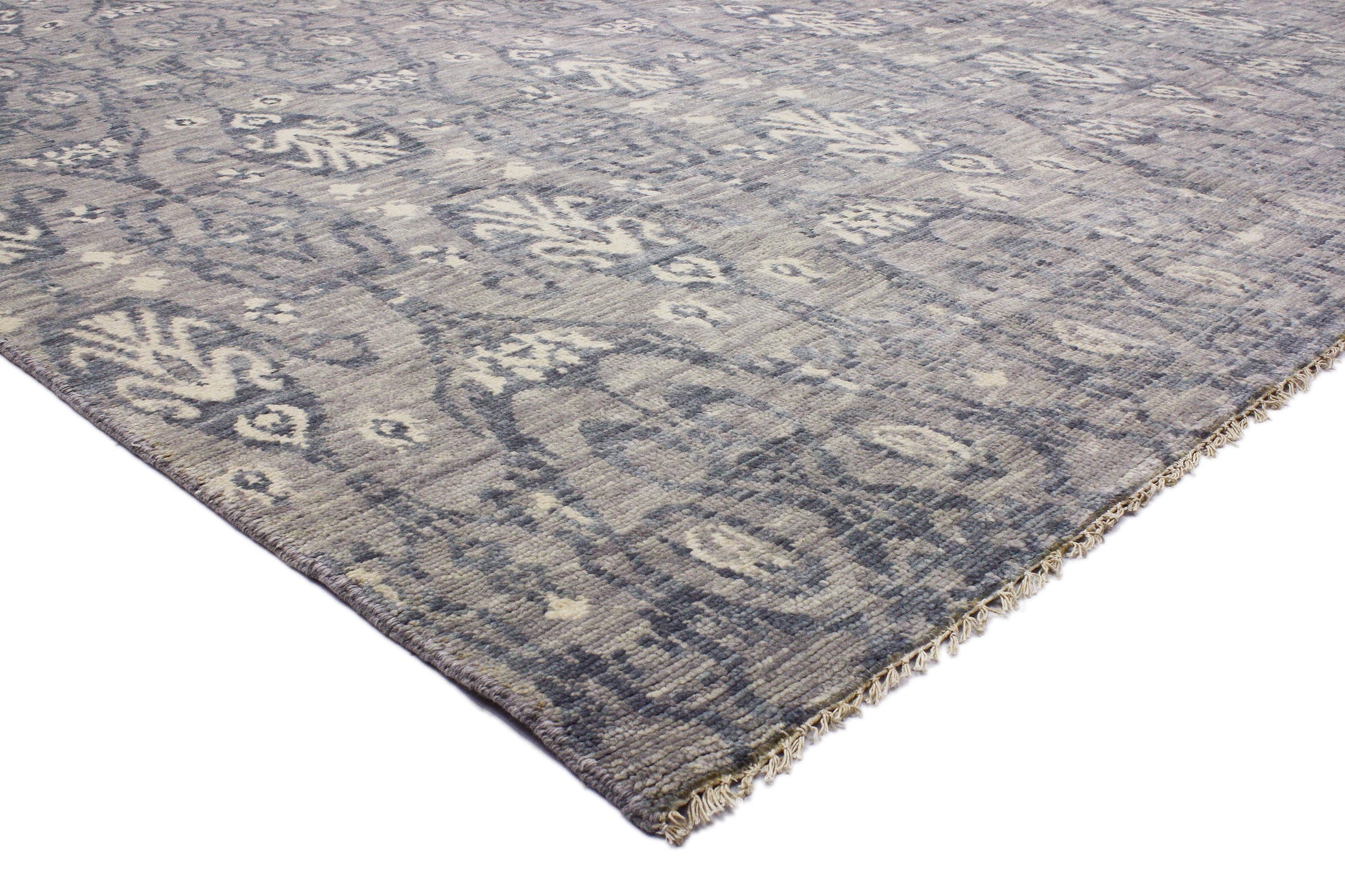 9 x 12 Transitional Gray Ikat Rug 30268
