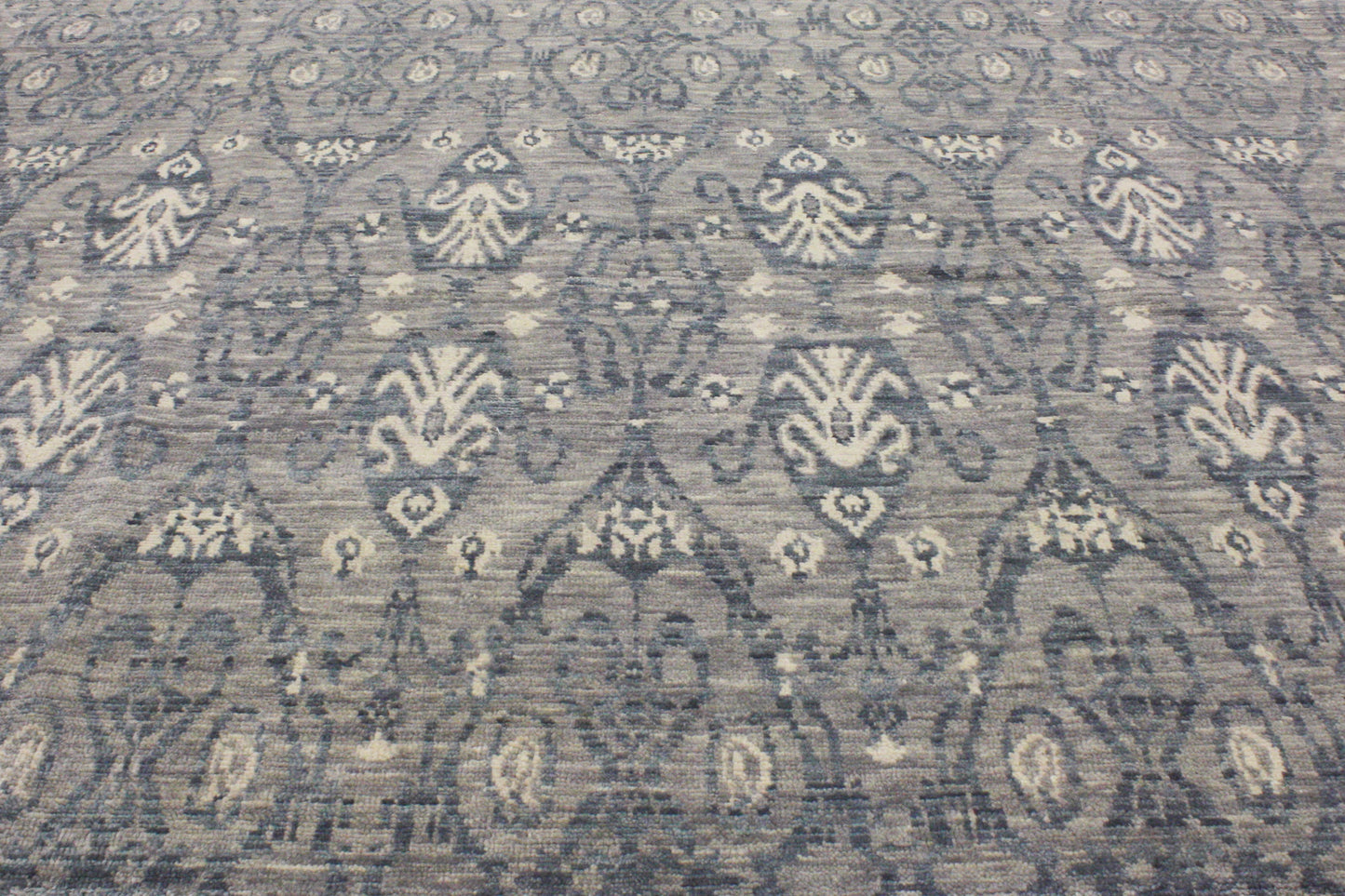 9 x 12 Transitional Gray Ikat Rug 30268