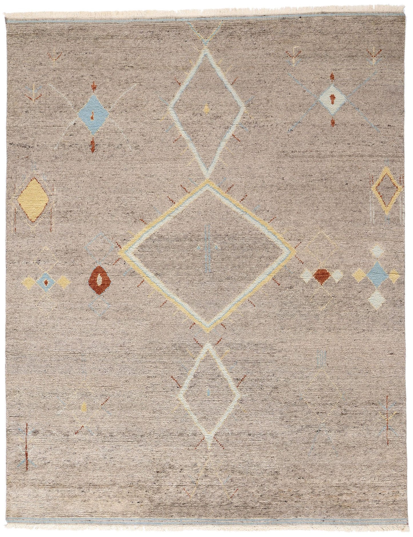 9 x 12 Modern Tribal Gray Moroccan Rug 31293