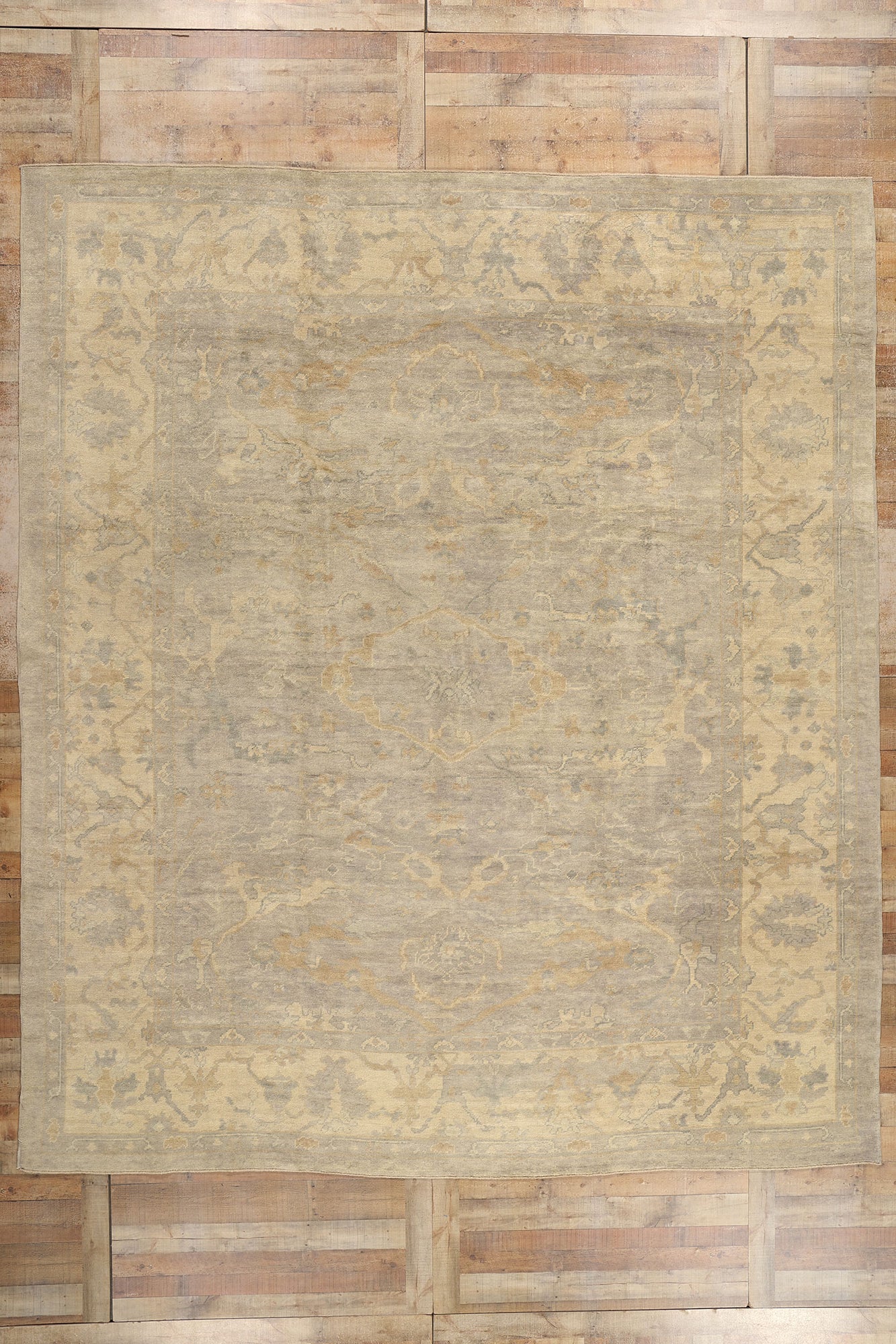 11 x 13 Neutral Turkish Oushak Rug 51858