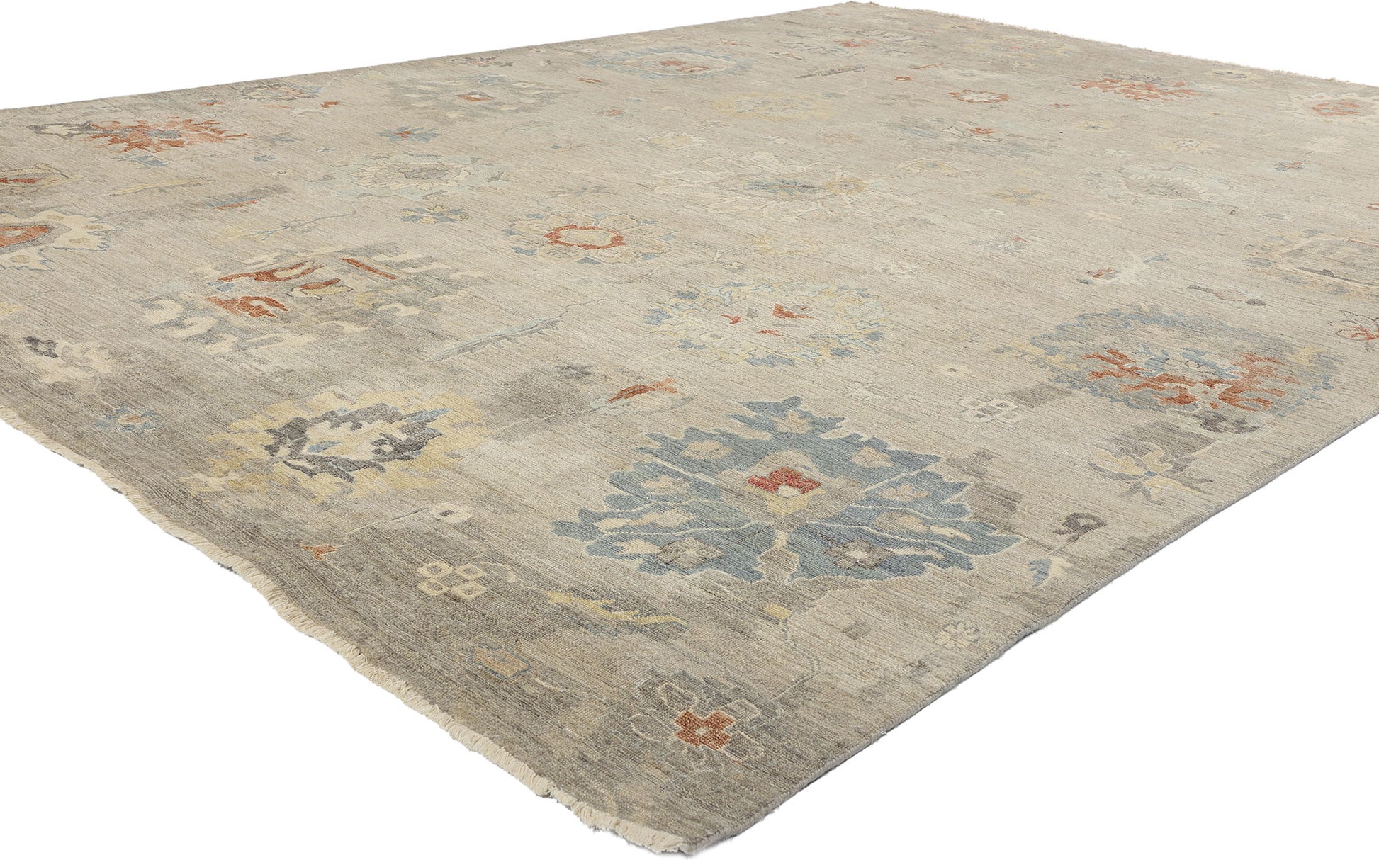 9 x 12 Modern Gray Oushak Rug 31052