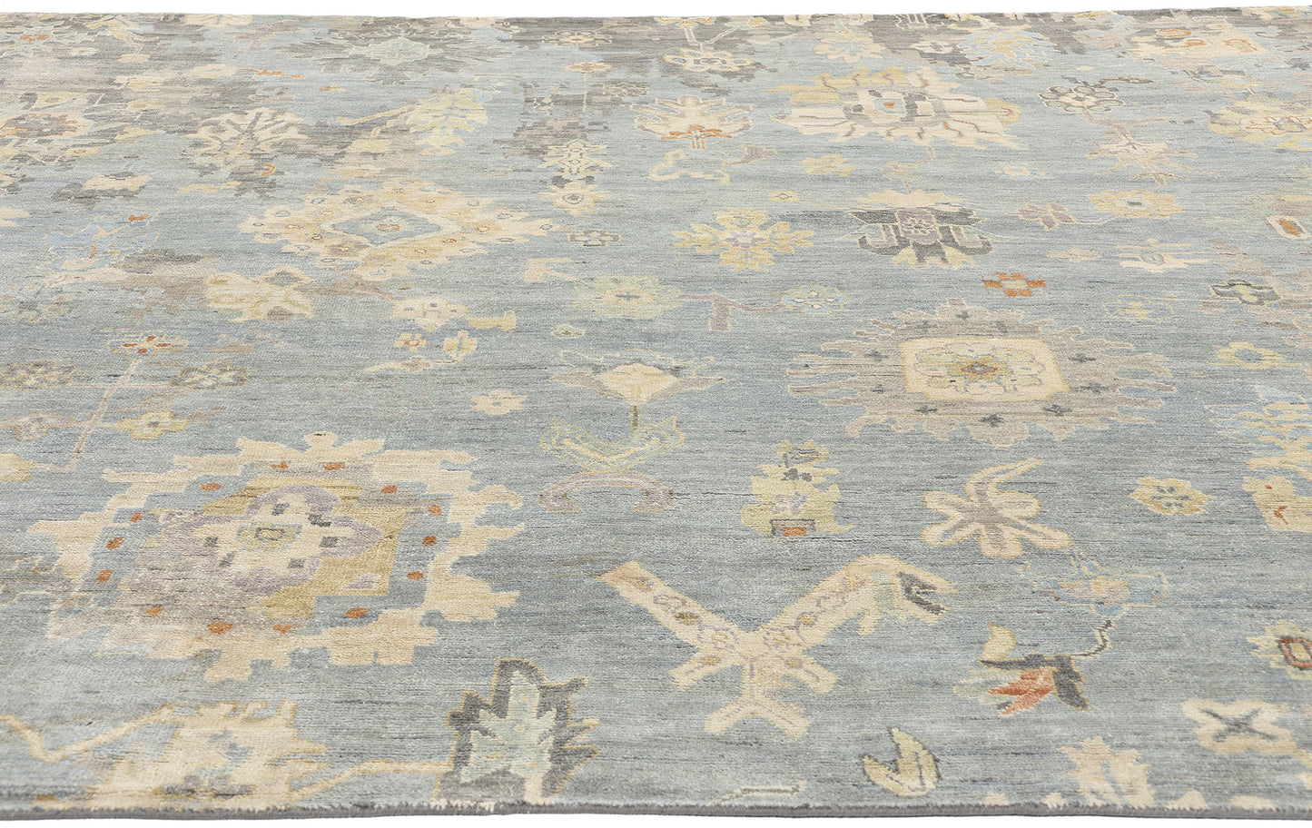 9 x 9 Modern Gray Square Oushak Rug 31059