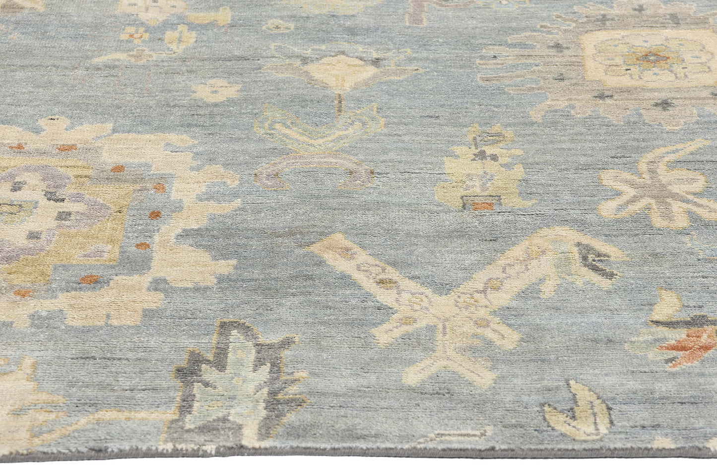 9 x 9 Modern Gray Square Oushak Rug 31059