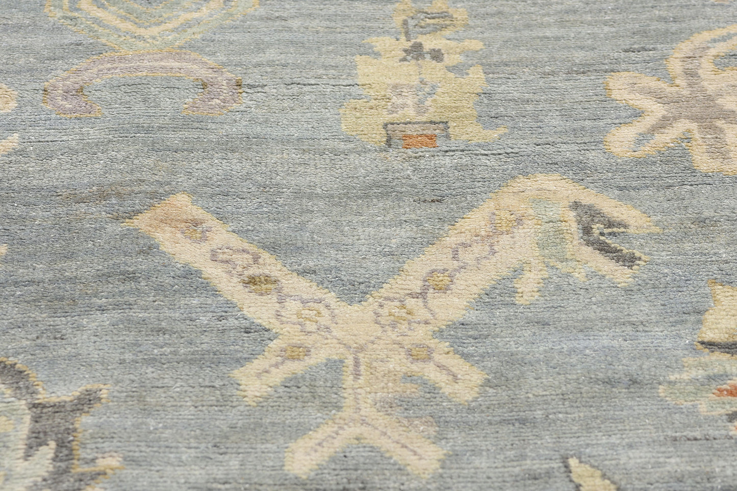 9 x 9 Modern Gray Square Oushak Rug 31059