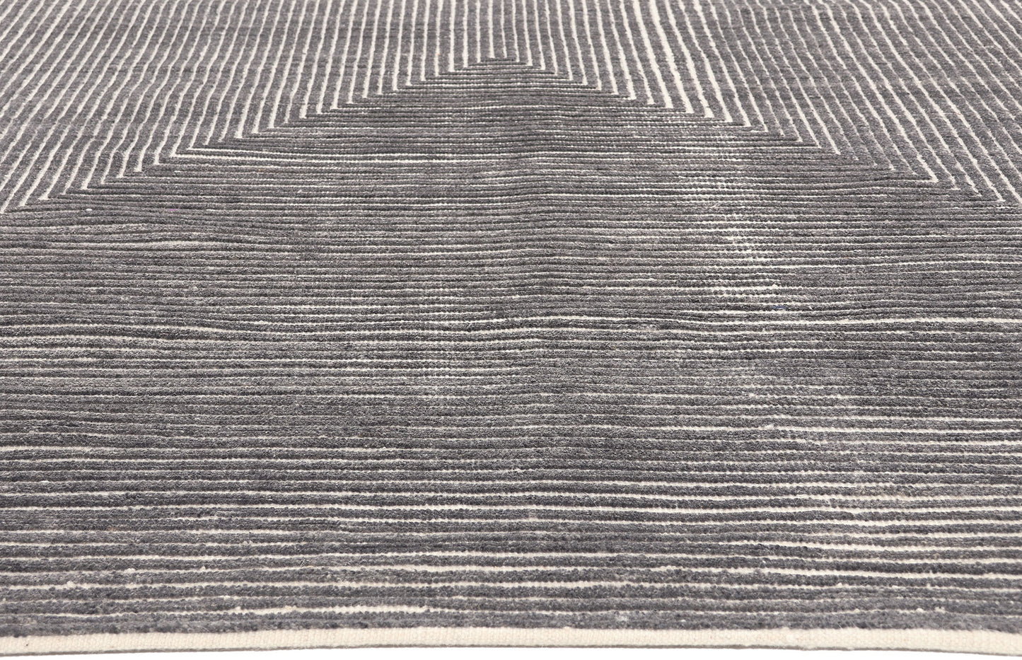 9 x 12 Modern Gray Geometric High-Low Rug 30982