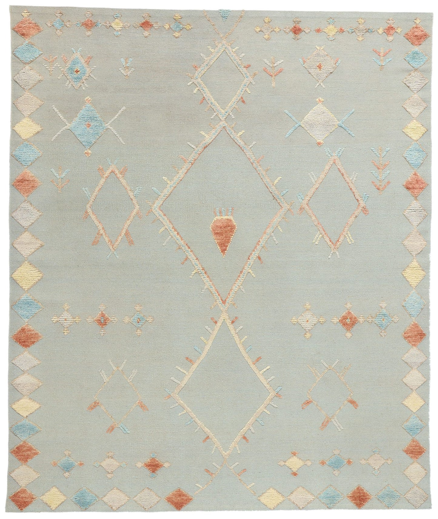8 x 10 Modern Tribal Moroccan High-Low Rug 31262