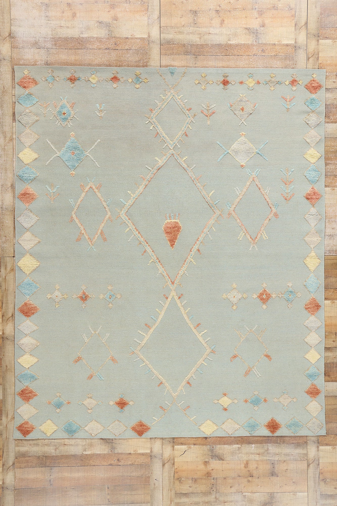 8 x 10 Modern Tribal Moroccan High-Low Rug 31262