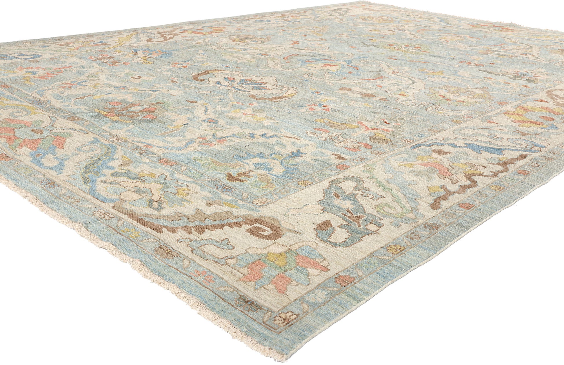 10 x 14 Modern Light Blue Persian Sultanabad Rug 61296
