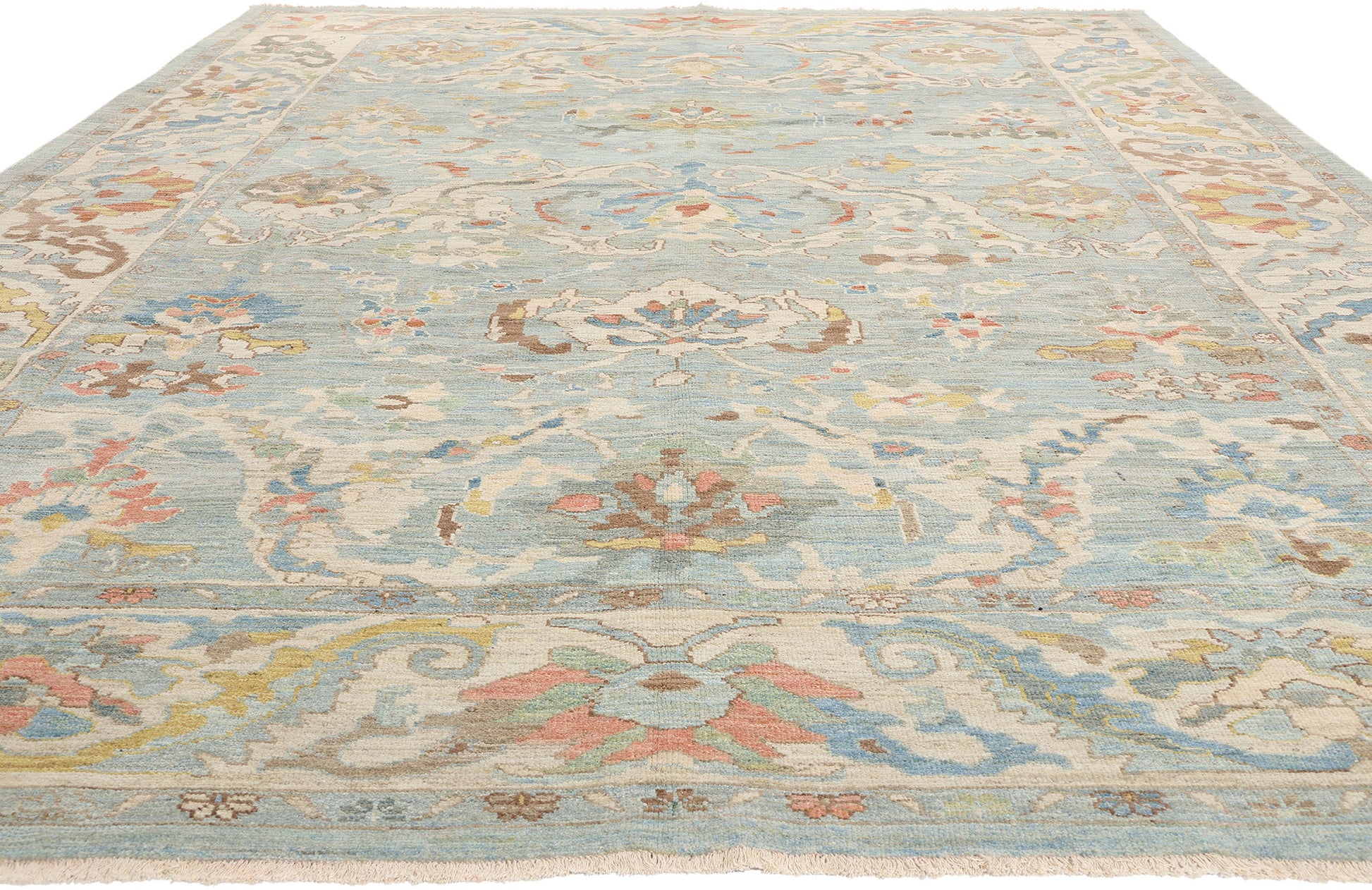 10 x 14 Modern Light Blue Persian Sultanabad Rug 61296