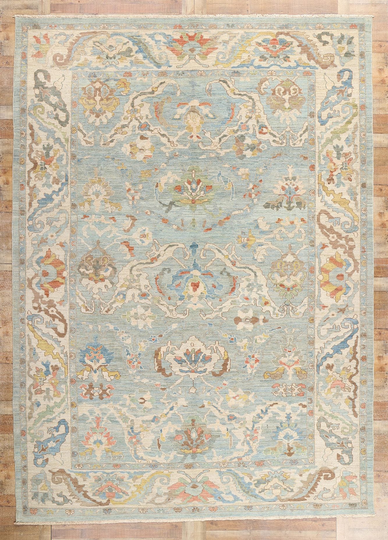 10 x 14 Modern Light Blue Persian Sultanabad Rug 61296