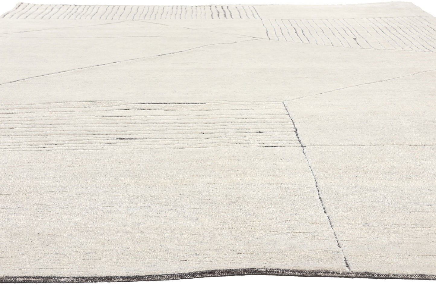 9 x 12 Minimalist Abstract Moroccan Rug 30983