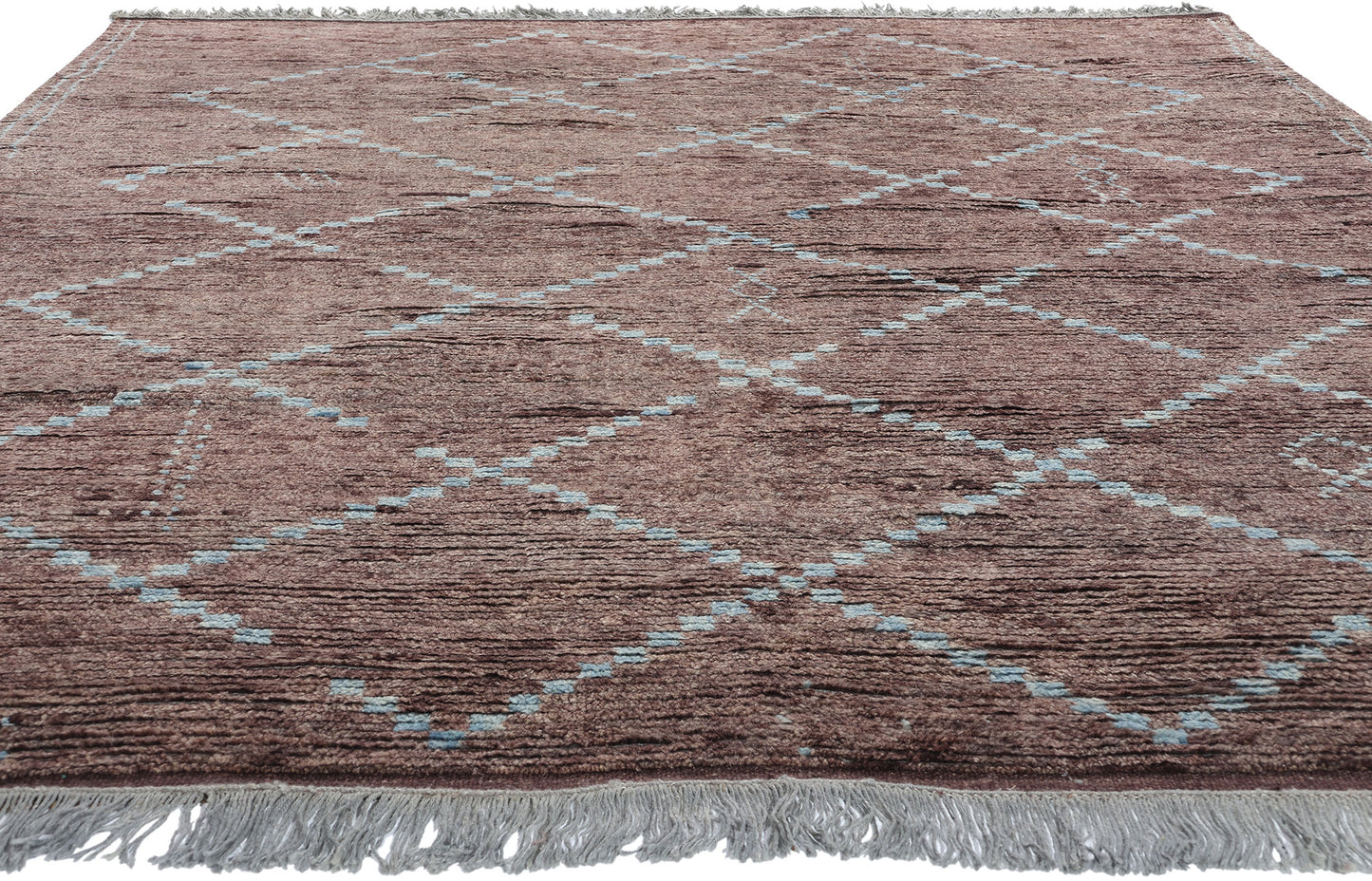 8 x 10 Modern Aubergine Moroccan Trellis Rug 31200