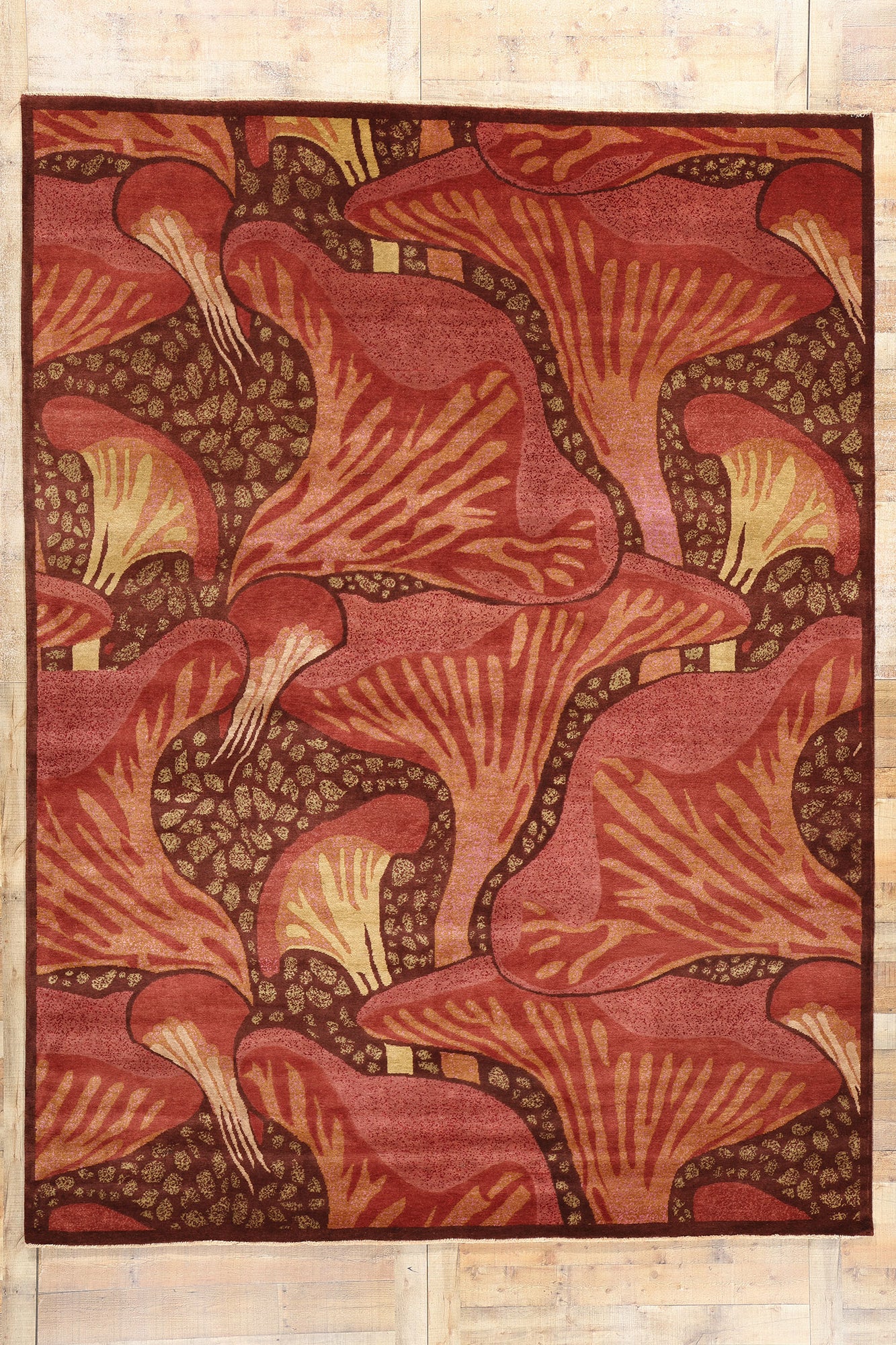 9 x 12 Modern Moser Mushroom Biophilic Rug 31091