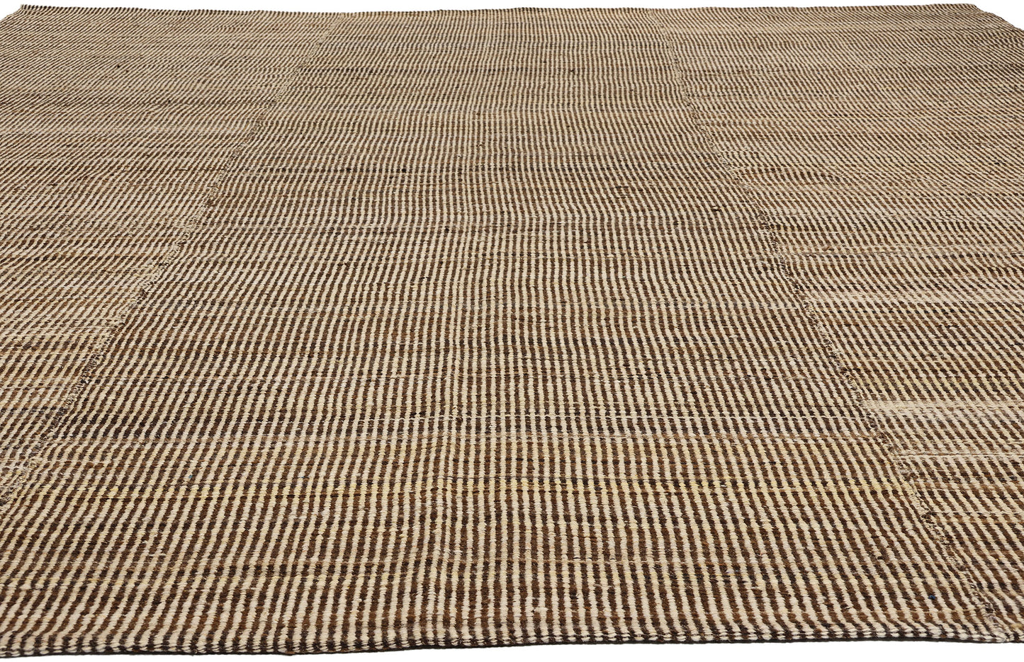 10 x 14 Modern Neutral Earth-Tone Kilim Rug 81101