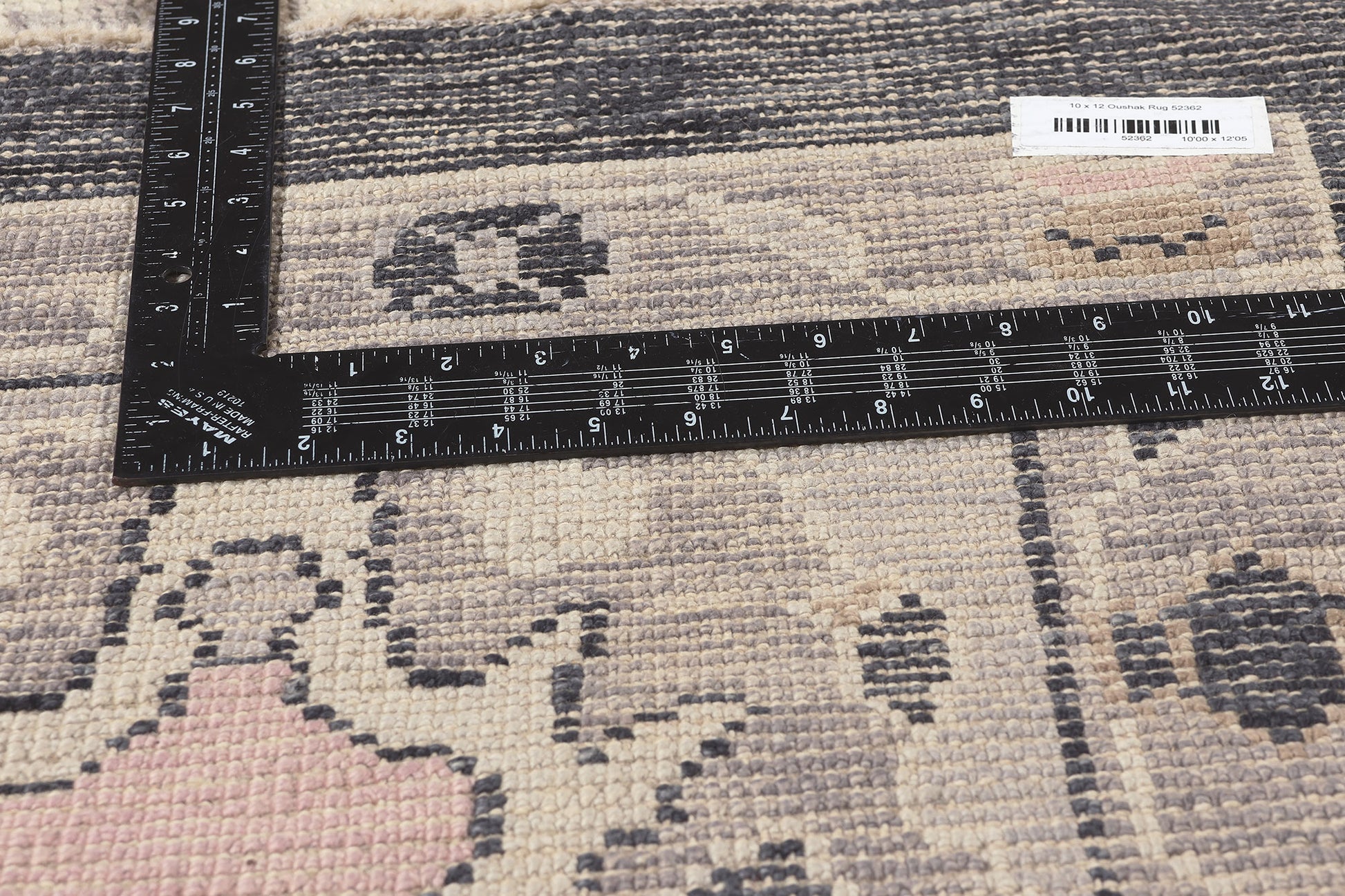 10 x 12 Modern Black Turkish Oushak Rug 52362