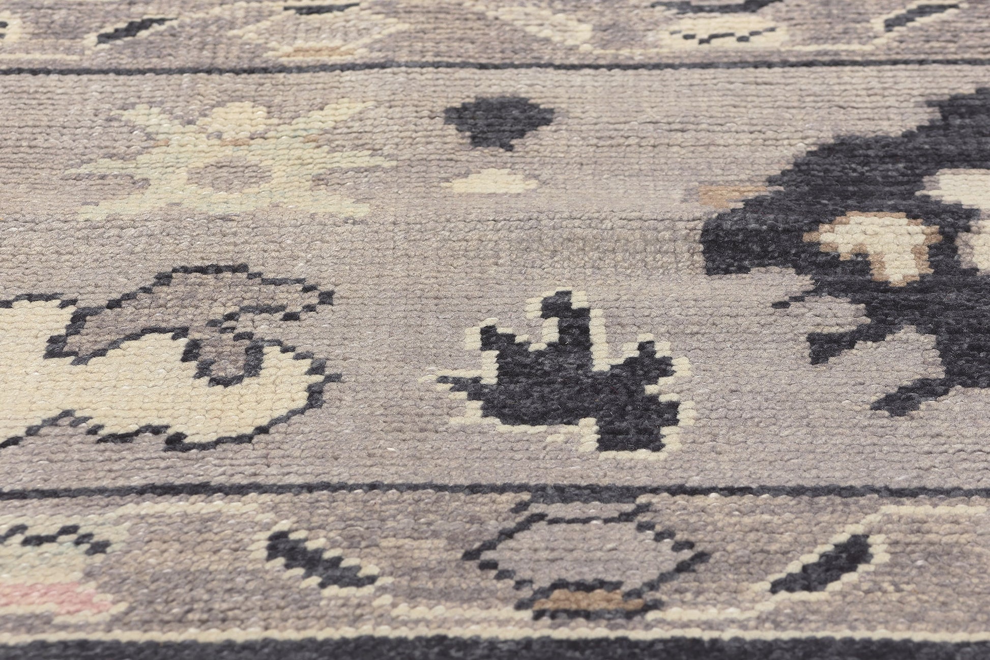 10 x 12 Modern Black Turkish Oushak Rug 52362