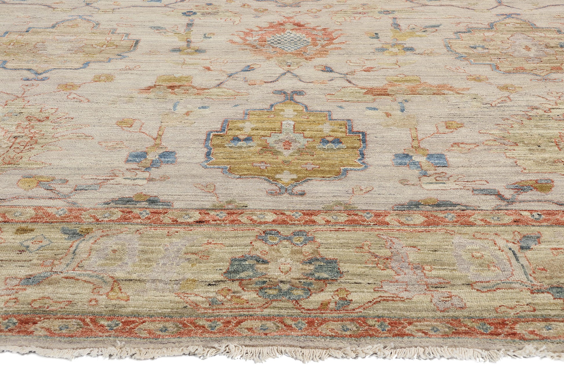 10 x 14 Modern Earth-Tone Oushak Rug 31078