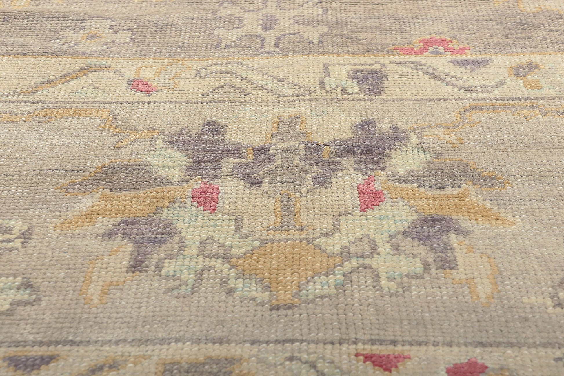 10 x 14 Modern Lavender-Gray Turkish Oushak Rug 52370