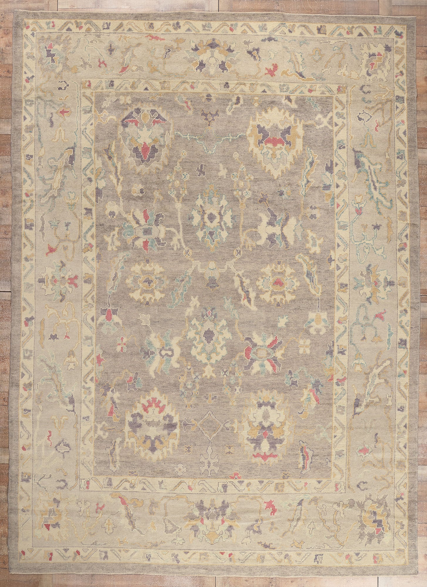 10 x 14 Modern Lavender-Gray Turkish Oushak Rug 52370