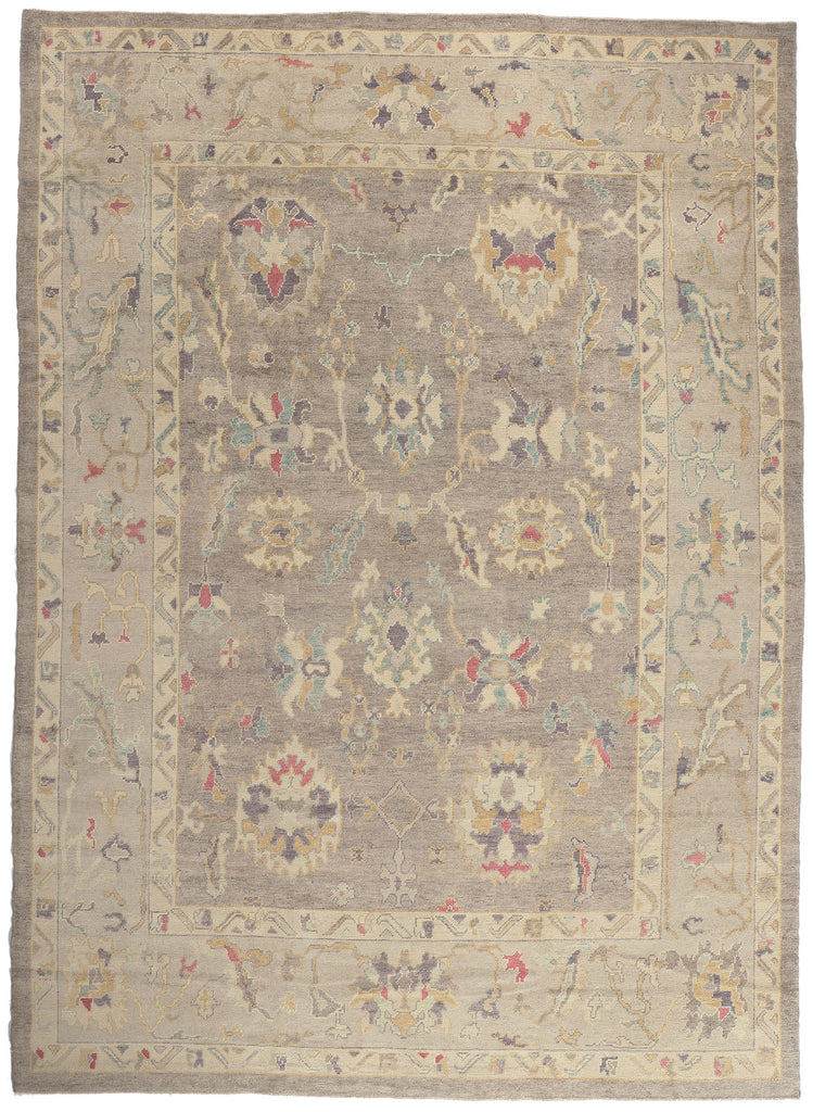 10 x 14 Modern Lavender-Gray Turkish Oushak Rug 52370