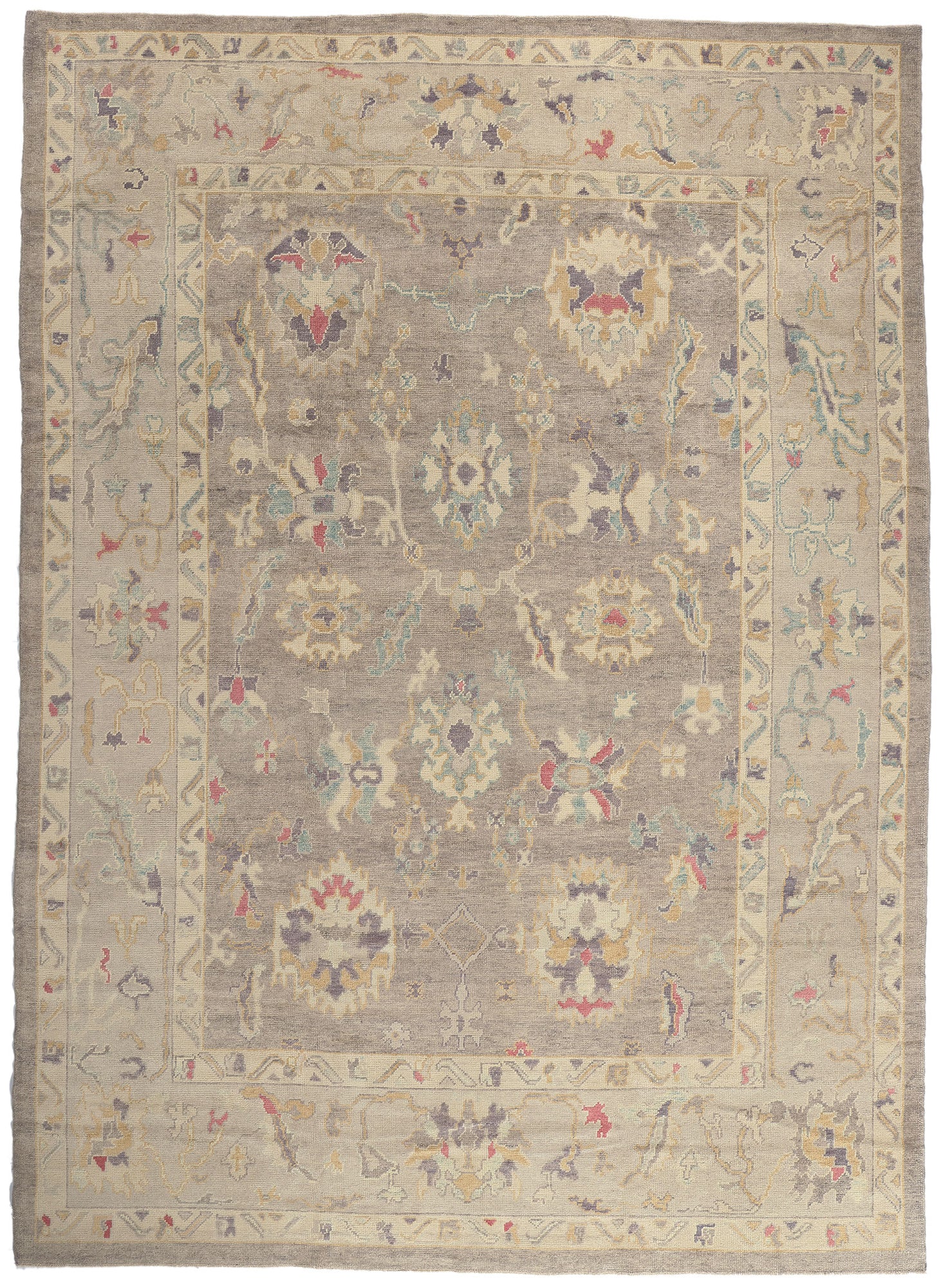 10 x 14 Modern Lavender-Gray Turkish Oushak Rug 52370
