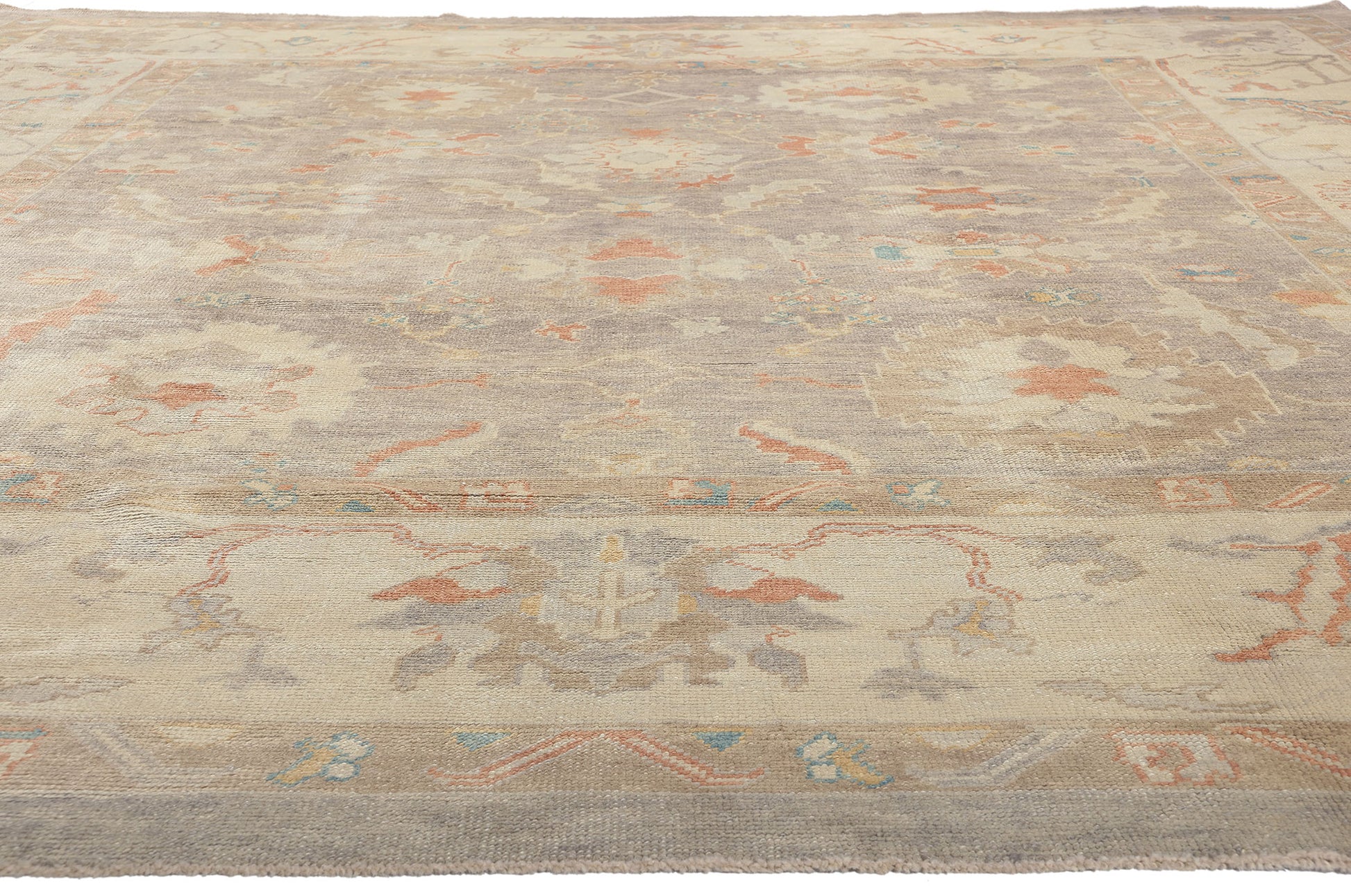 11 x 14 Modern Lavender Turkish Oushak Rug 52369