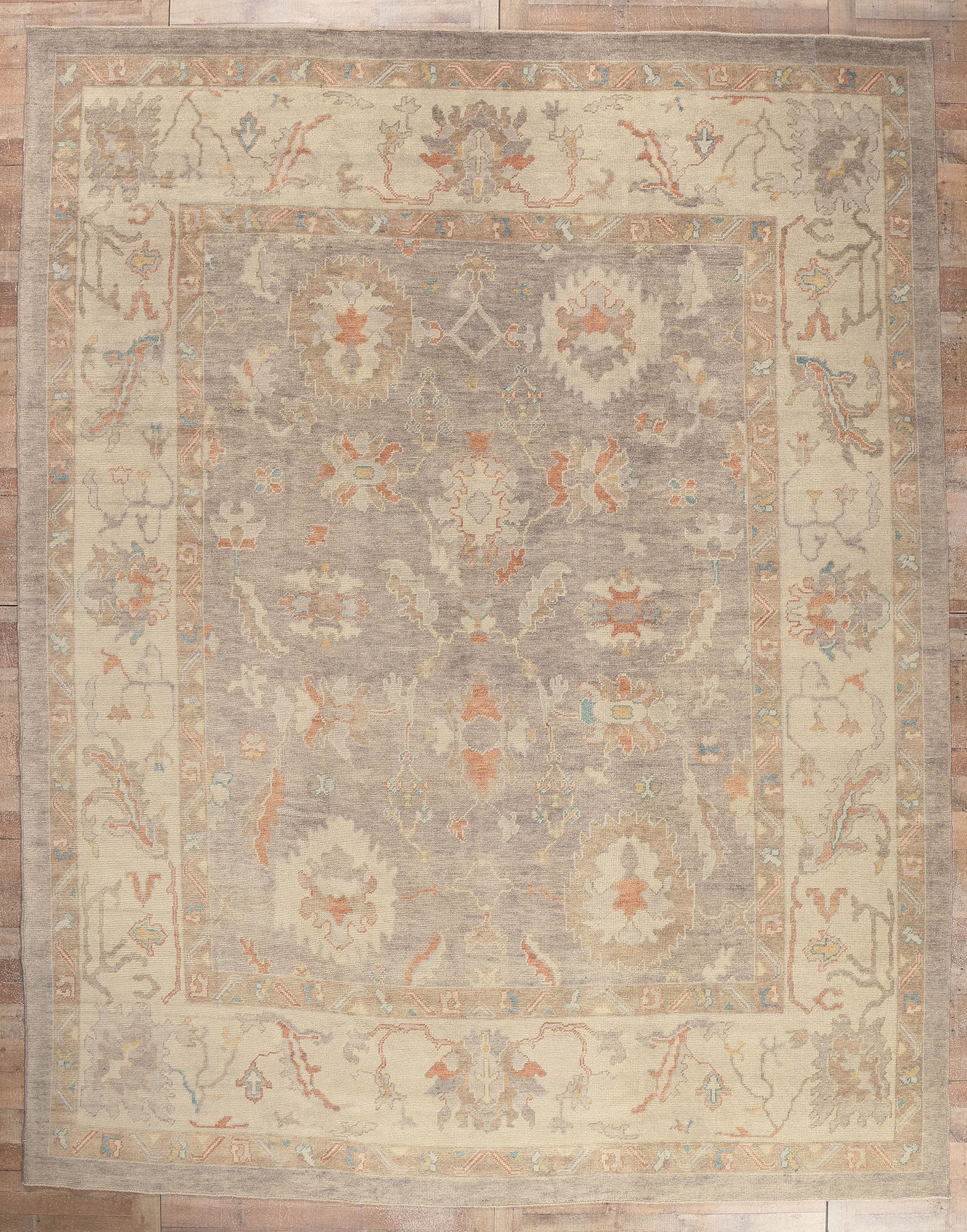 11 x 14 Modern Lavender Turkish Oushak Rug 52369