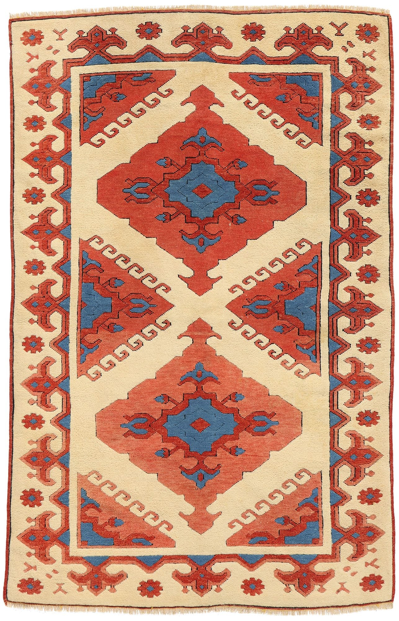 4 x 6 Vintage Turkish Oushak Rug 53933