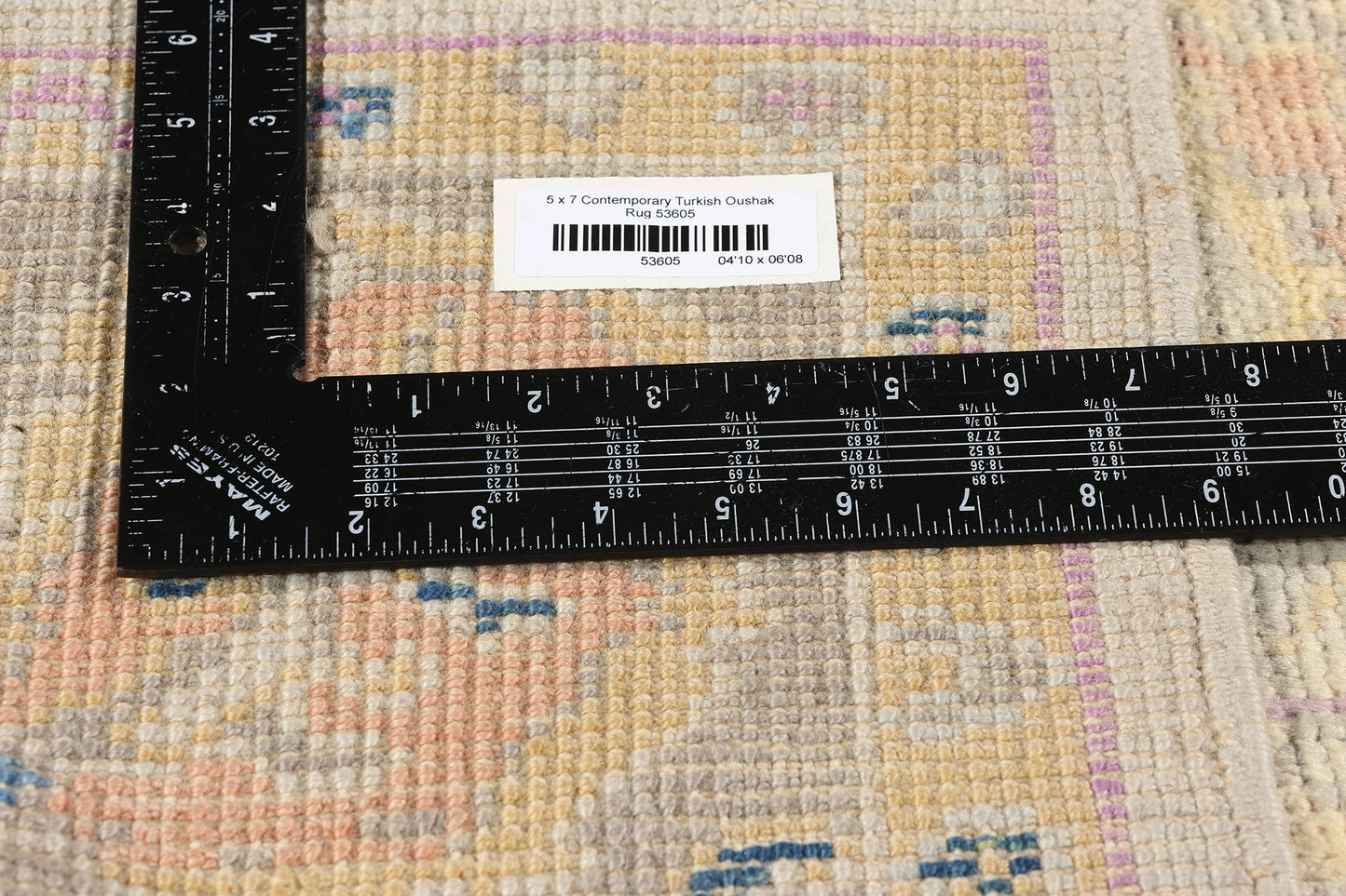 5 x 7 Modern Pastel Turkish Oushak Rug 53605