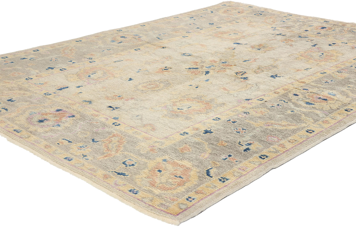 5 x 7 Modern Pastel Turkish Oushak Rug 53605
