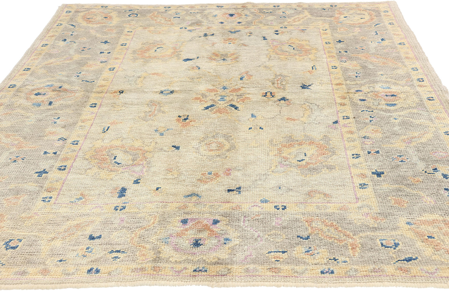 5 x 7 Modern Pastel Turkish Oushak Rug 53605