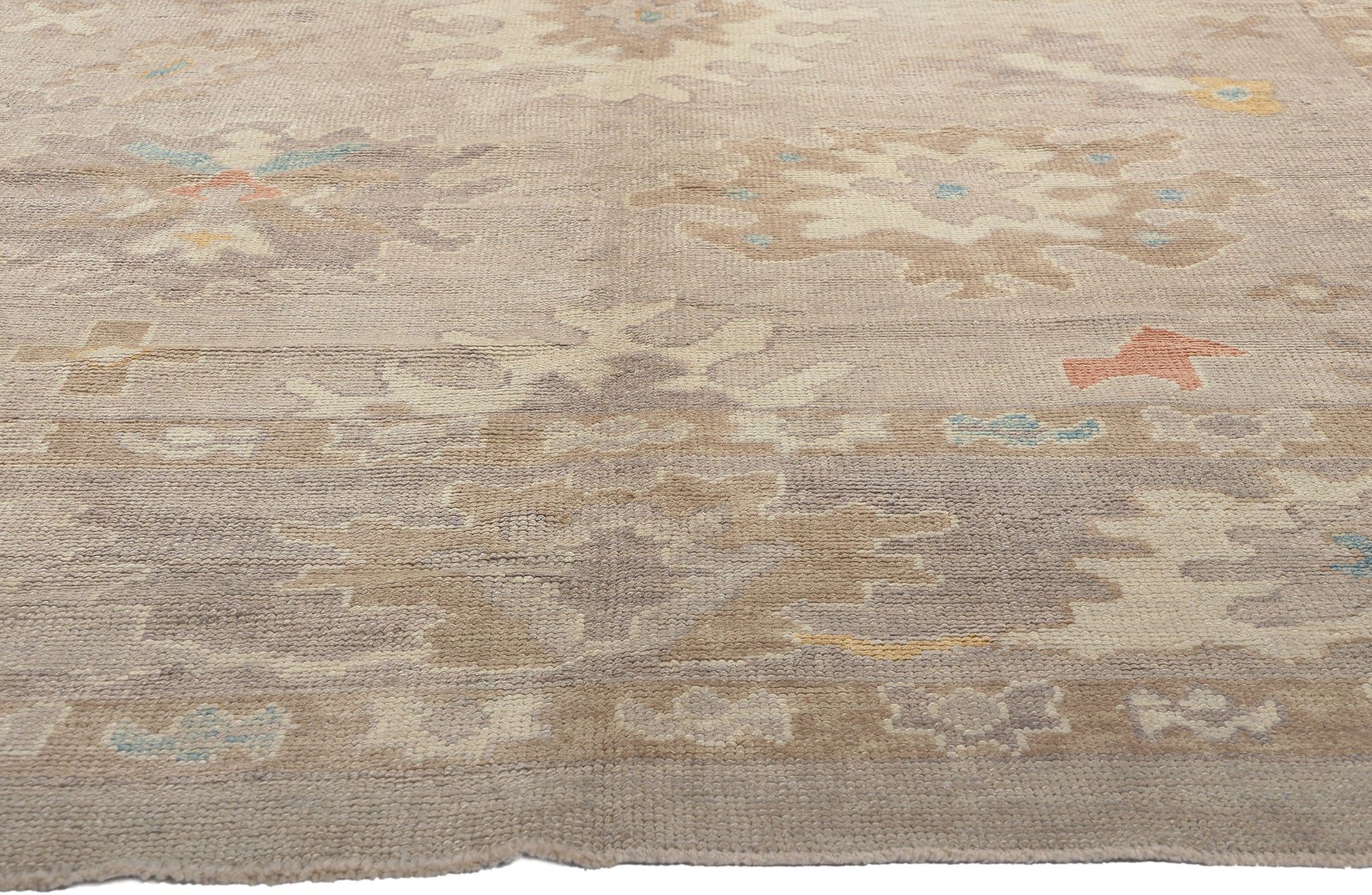 9 x 12 Modern Earth-Tone Turkish Oushak Rug 52376