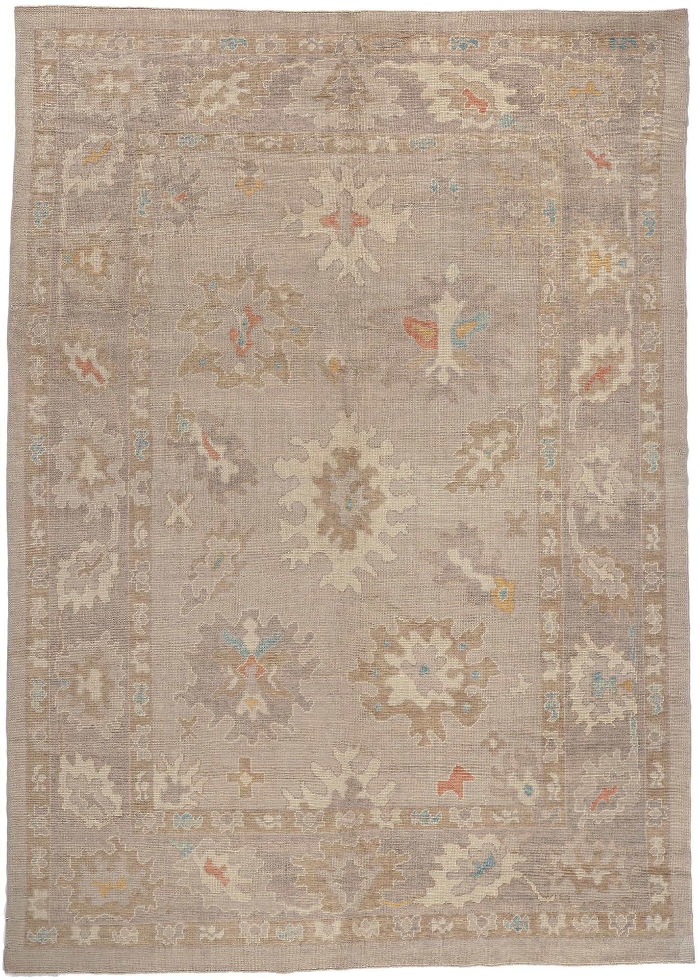 9 x 12 Modern Earth-Tone Turkish Oushak Rug 52376
