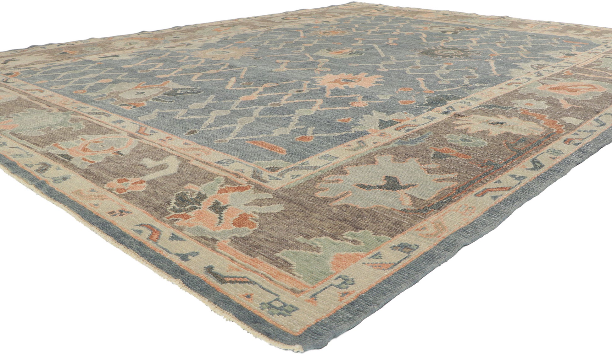 9 x 12 Modern Turkish Oushak Rug 53817