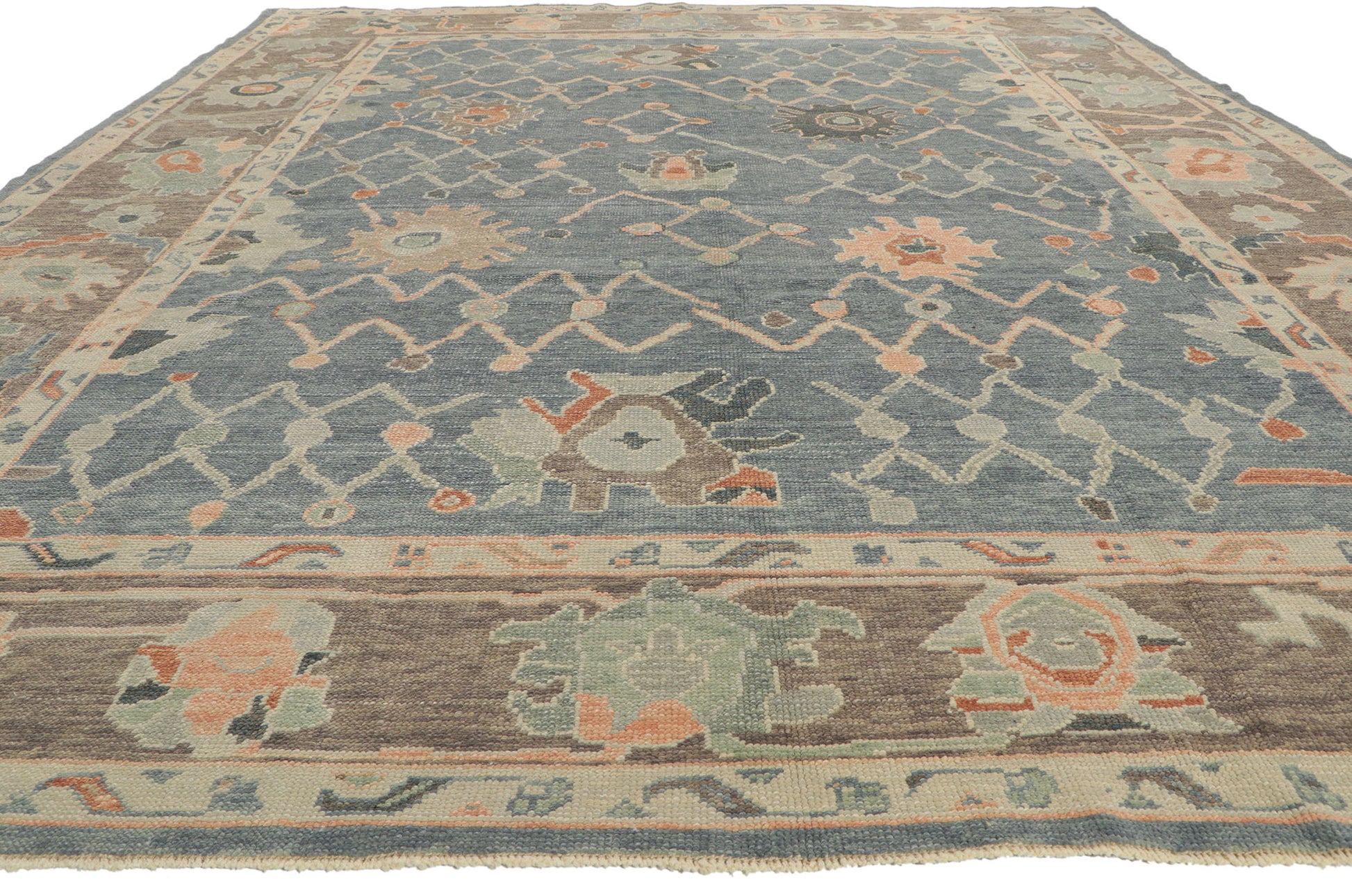 9 x 12 Modern Turkish Oushak Rug 53817