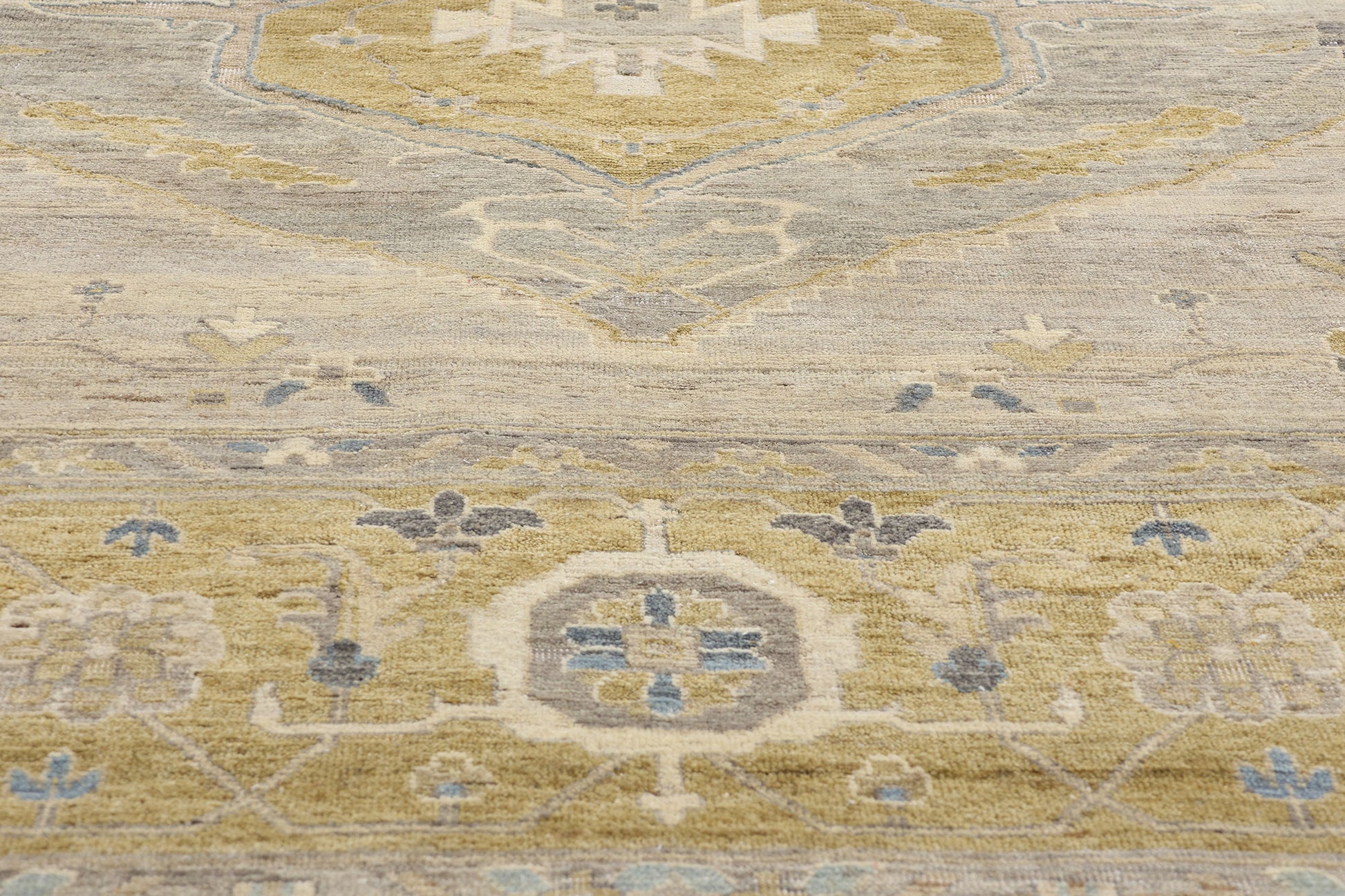9 x 12 Modern Earth-Tone Oushak Rug 31054