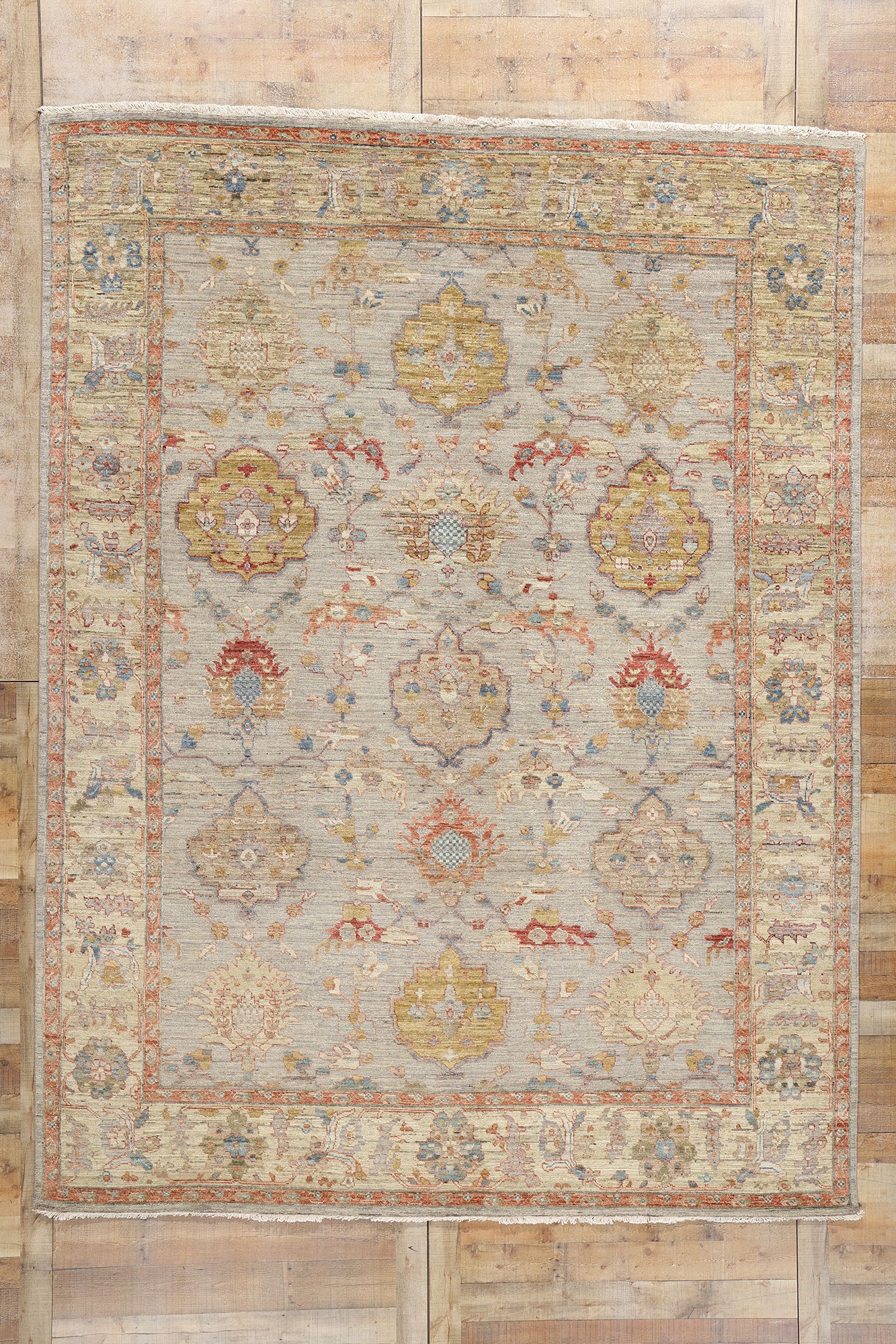 9 x 12 Modern Earth-Tone Oushak Rug 31055