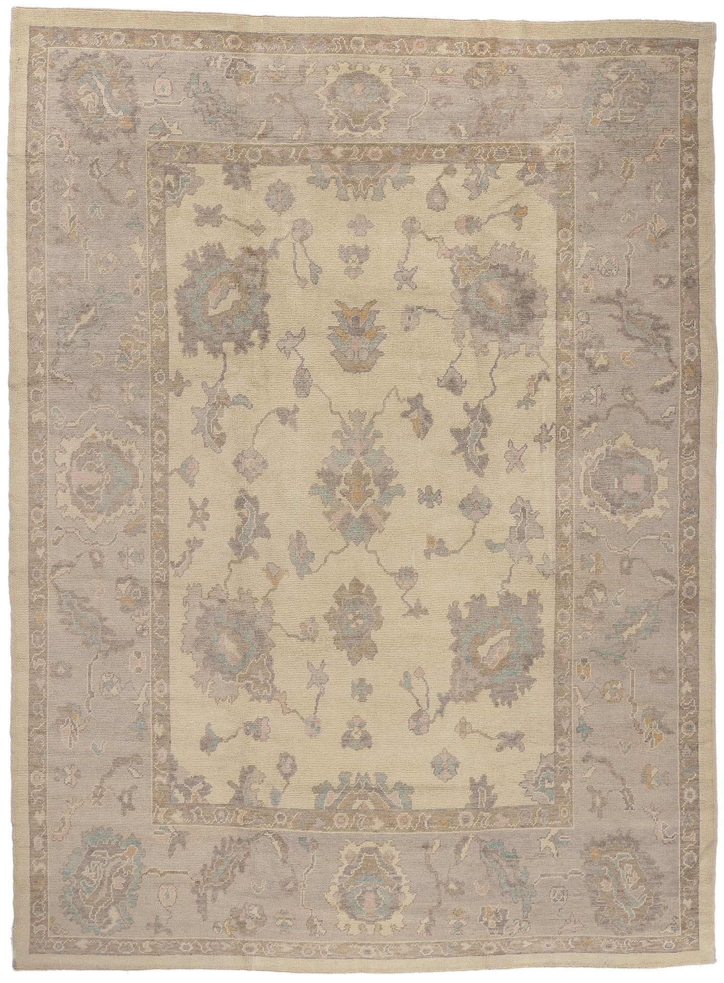 10 x 13 Modern Pastel Turkish Oushak Rug 52380