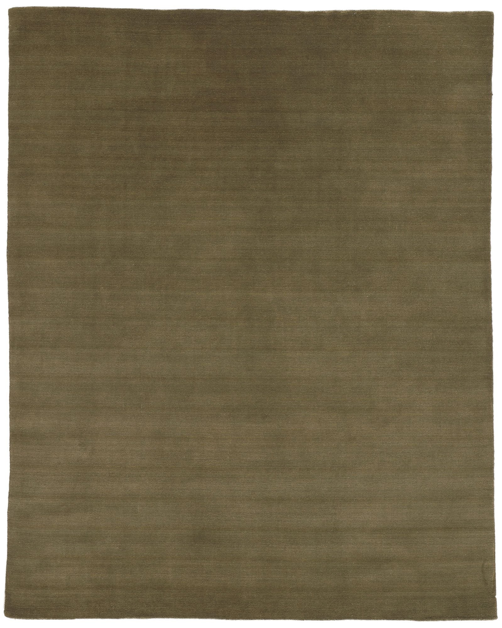 7 x 9 Solid Olive Green Modern Rug 30998