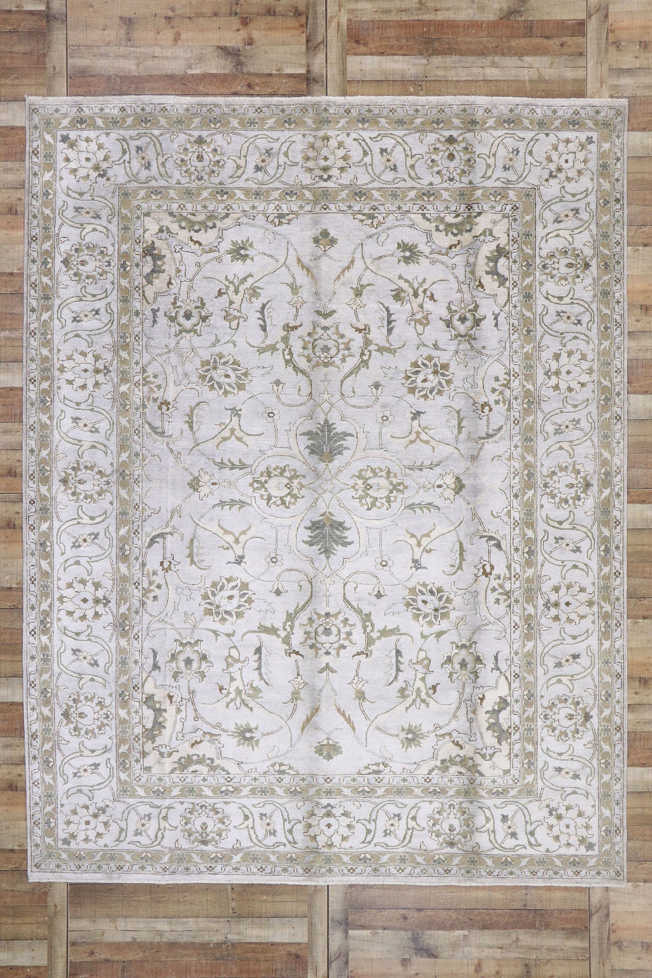 9 x 12 Modern Indian Silk Rug 30069