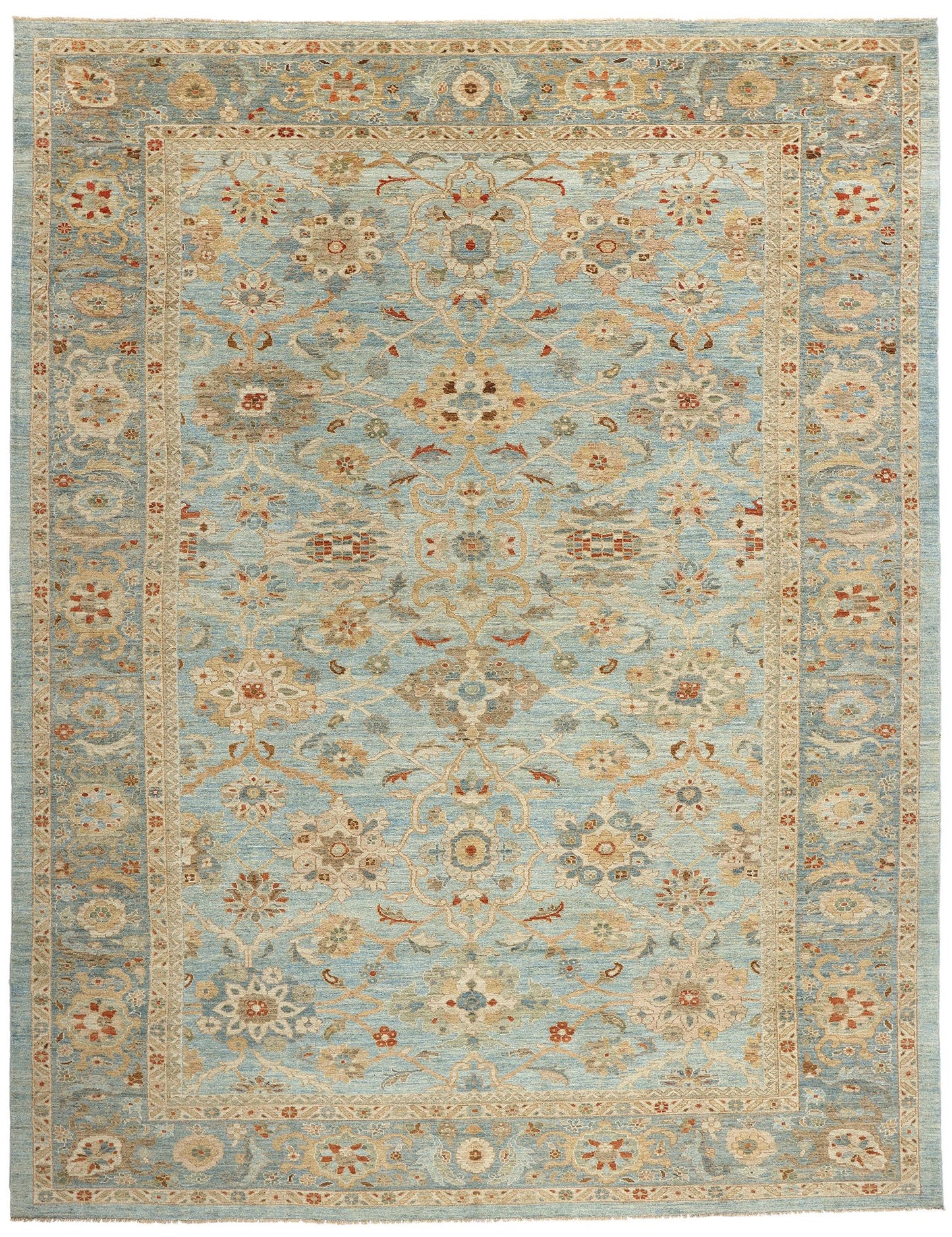 12 x 16 Modern Sky Blue Persian Sultanabad Rug 61294