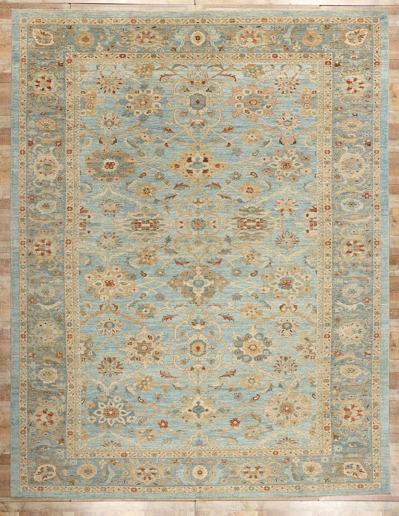12 x 16 Modern Sky Blue Persian Sultanabad Rug 61294
