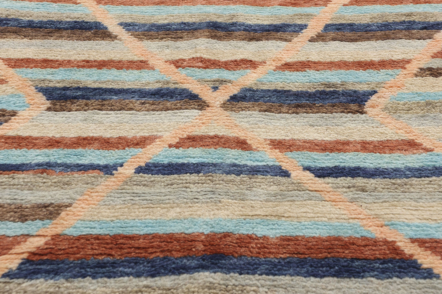 9 x 12 Modern Striped Tribal Moroccan Rug 31294