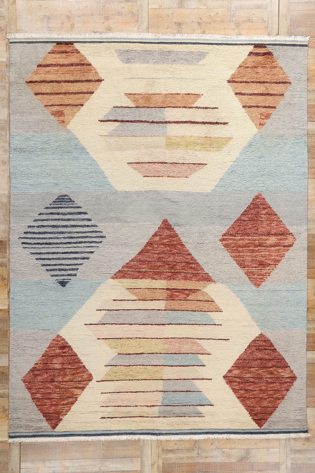 9 x 12 Modern Tribal Moroccan Rug 31327