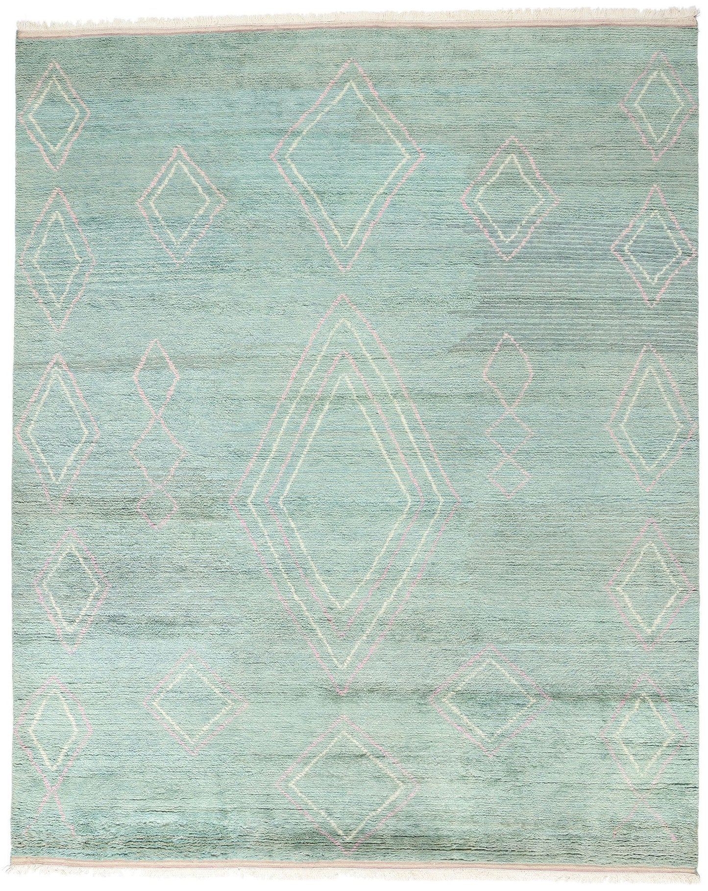 9 x 12 Modern Tribal Light Teal Moroccan Rug 31253