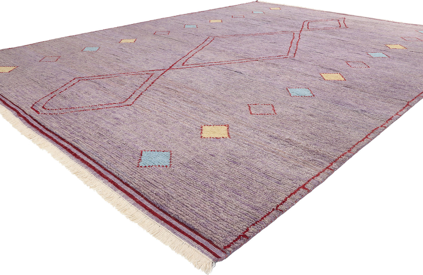 9 x 12 Modern Tribal Purple Moroccan Rug 31080