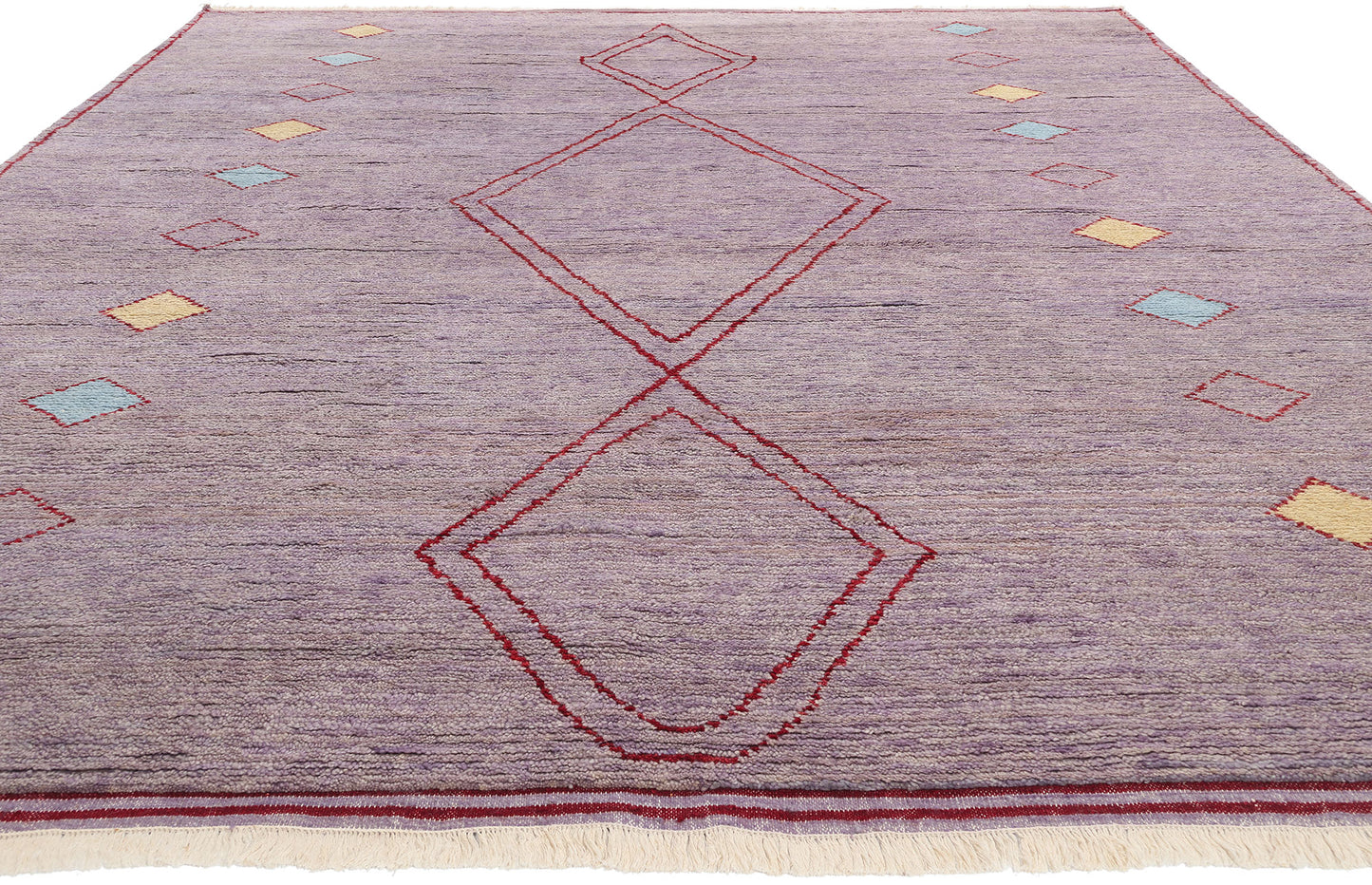 9 x 12 Modern Tribal Purple Moroccan Rug 31080