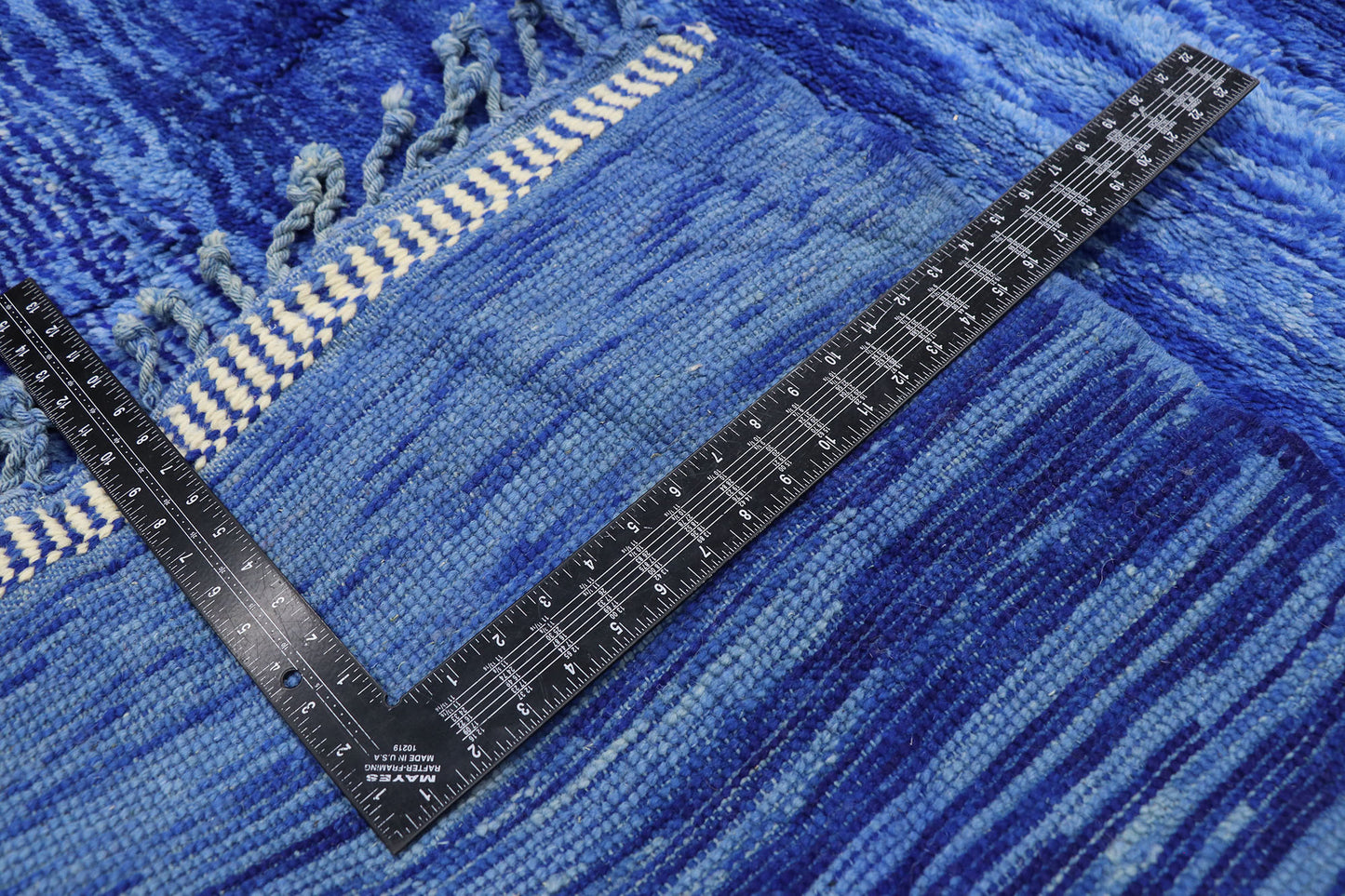 12 x 14 Modern Blue Beni Mrirt Moroccan Rug 21168