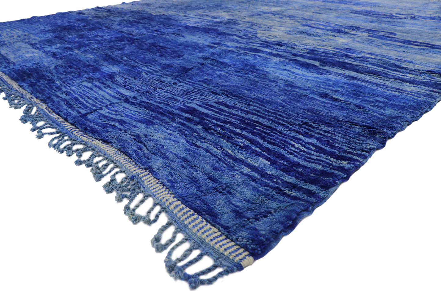 12 x 14 Modern Blue Beni Mrirt Moroccan Rug 21168