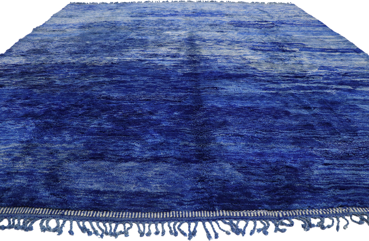 12 x 14 Modern Blue Beni Mrirt Moroccan Rug 21168
